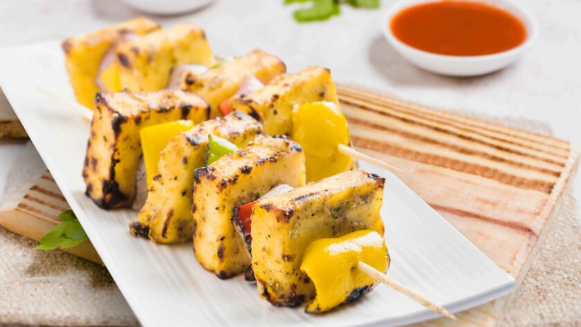 Paneer Tikka on a Plate