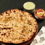 Aloo Paratha served with pickle and chutney