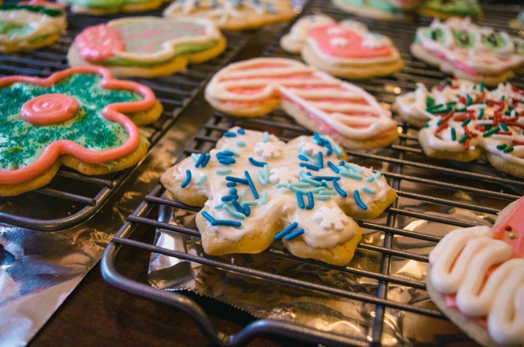 Different shape Christmas Cookies