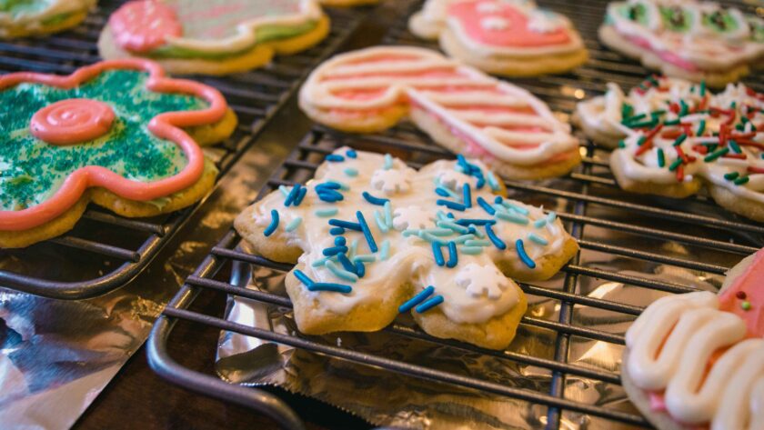 Different shape Christmas Cookies