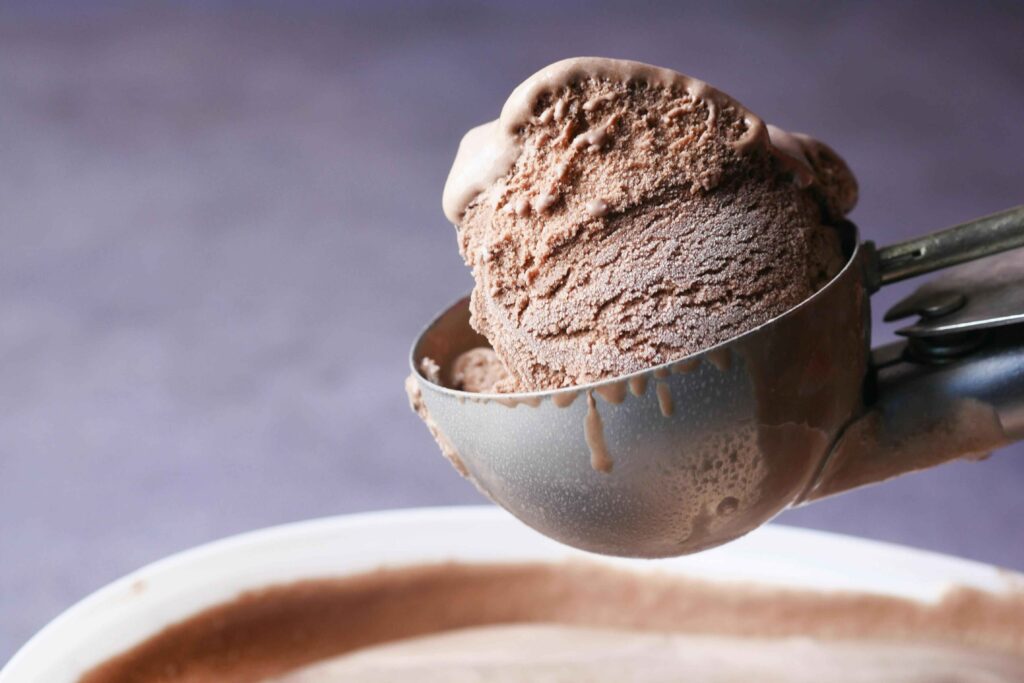 Vegan chocolate ice cream.