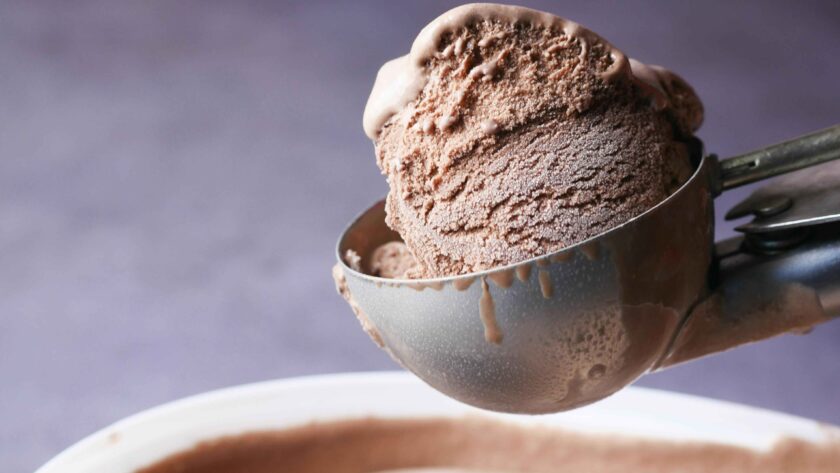 Vegan chocolate ice cream.