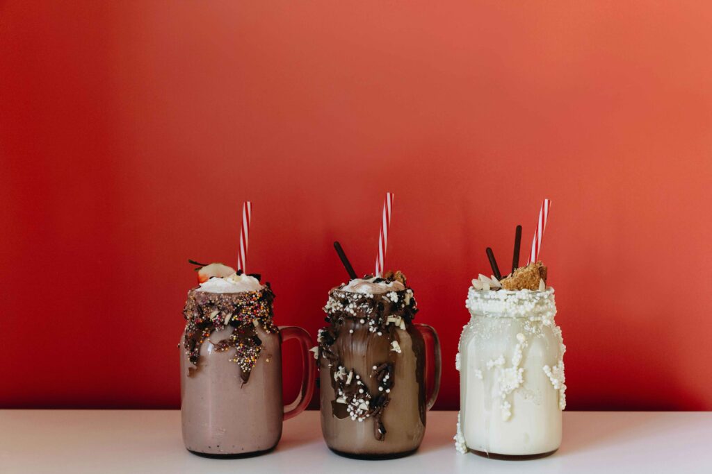 Oreo shape in three glass