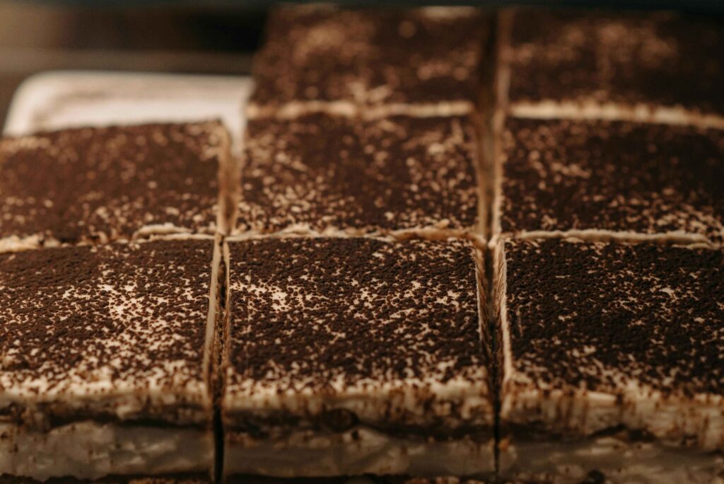 tiramisu served on plate