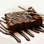 Brownie served in a plate