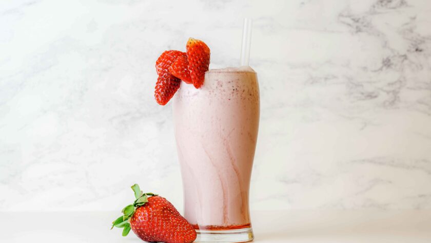 Strawberry Smoothie in a glass