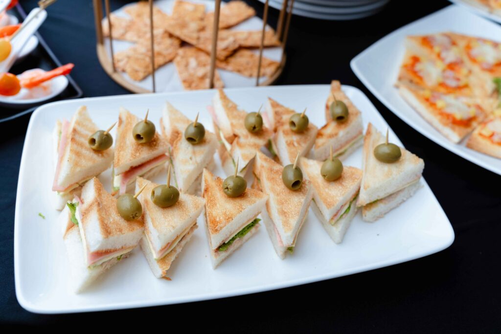 Cheese sandwich served on a white plate