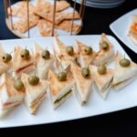 Cheese sandwich served on a white plate