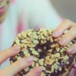 Girl eating Donut