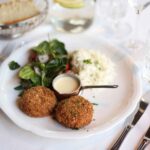 Crab Cakes served on plat with