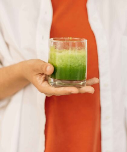 Avocado Shake Served in a glass.