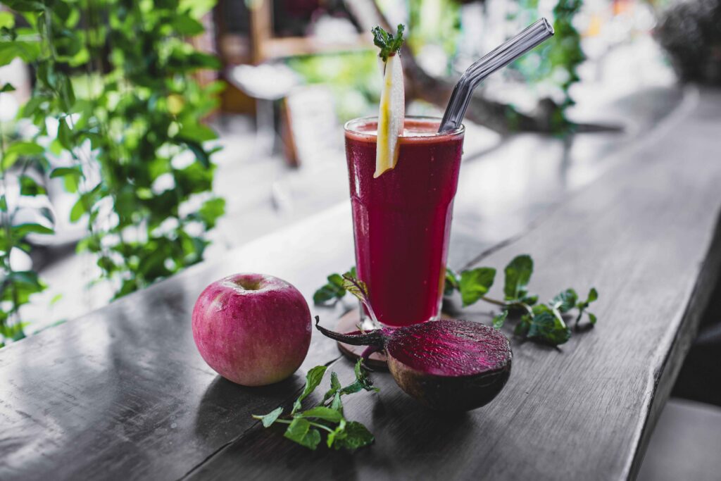 Beetroot Smoothie served in glass