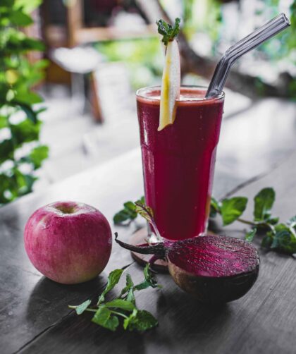 Beetroot Smoothie served in glass