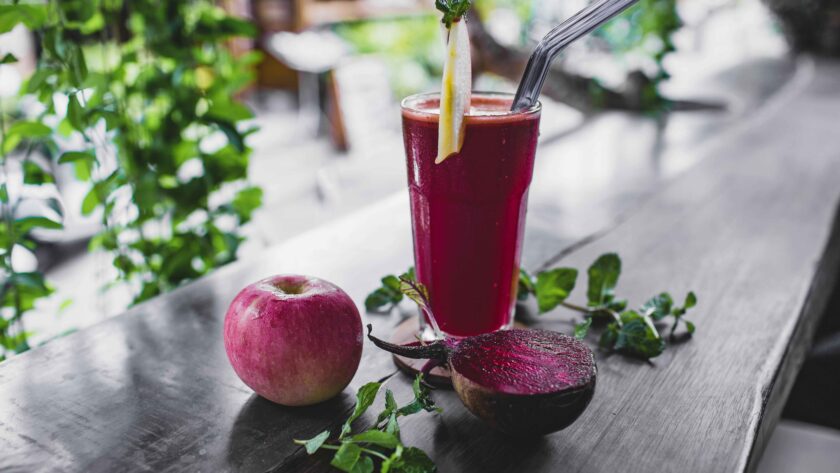 Beetroot Smoothie served in glass