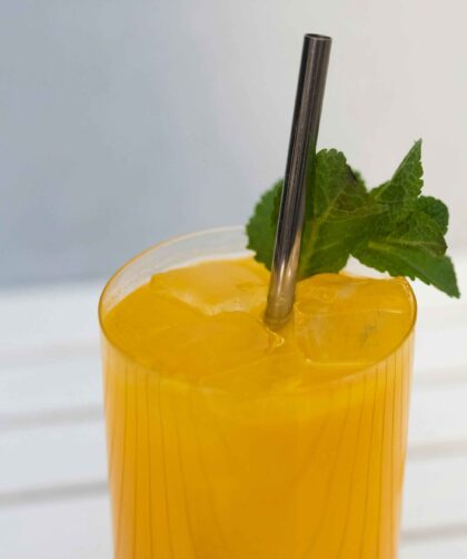 Mango Mojito serves in a glass