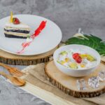 French Yogurt Cake serves on a white plate