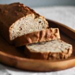 American Meatloaf served on a wooden plate