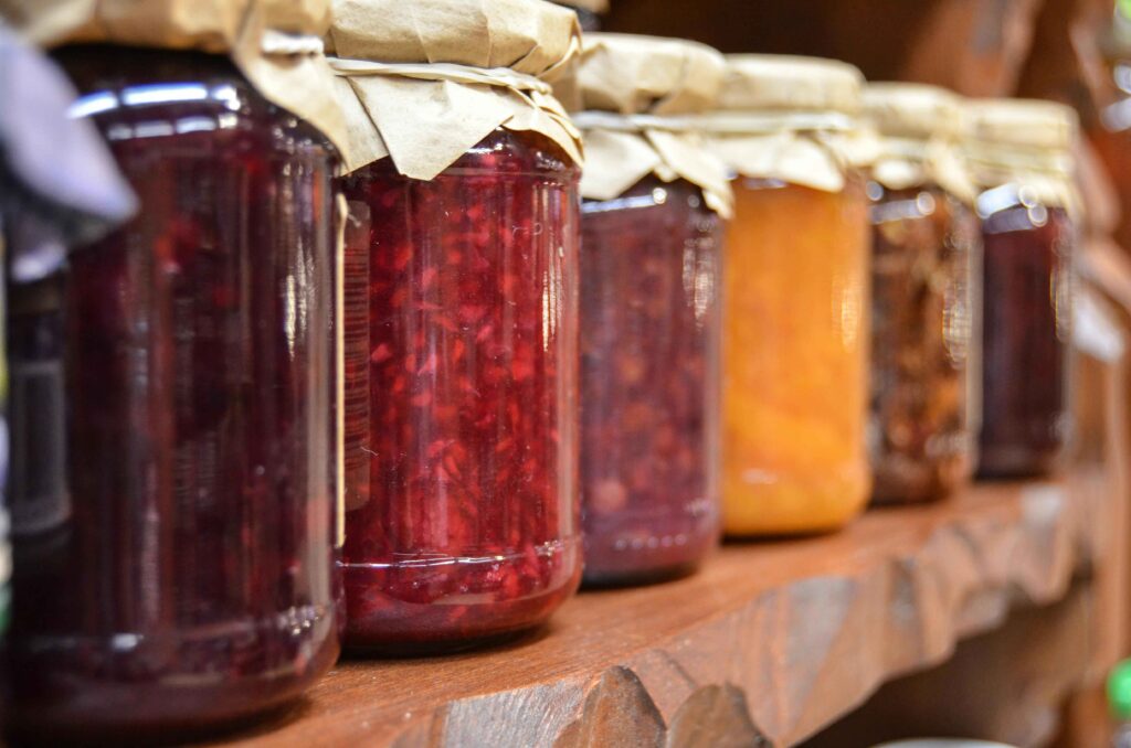 Mango Jam kept in a jar