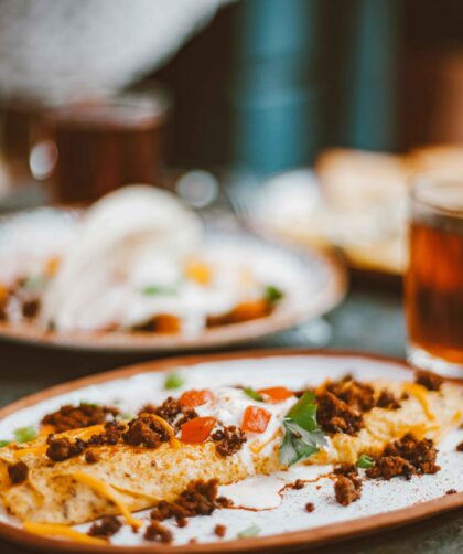 French Omelette served in a plate