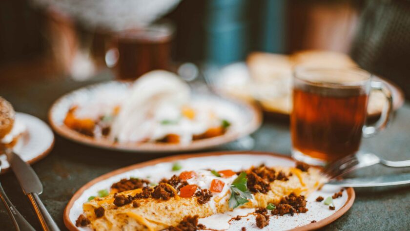 French Omelette served in a plate