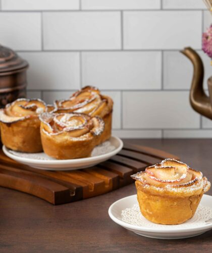 Apple Muffin served on a plate