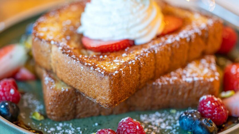 French Toast served on a tray.