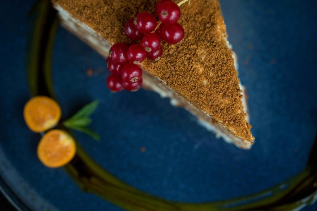 Angel Food Cake served on a plate