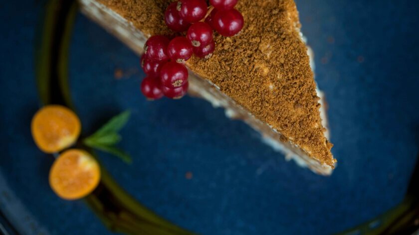 Angel Food Cake served on a plate