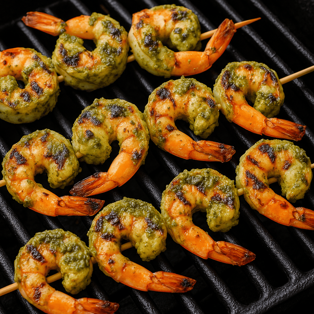 Pesto Grilled Shrimp