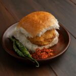 Vada Pav served on a plate