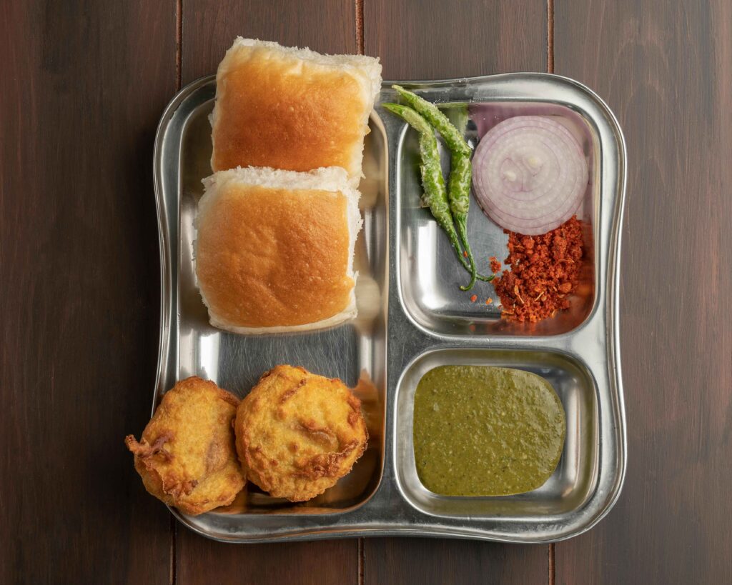 Vada Pav Chutney served on a plate