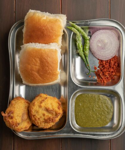 Vada Pav Chutney served on a plate