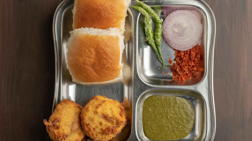 Vada Pav Chutney served on a plate