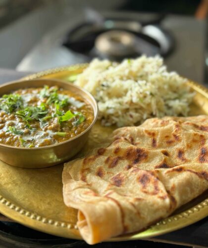 Chana Daal Paratha served on a plate