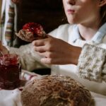 A girl is eating Watermelon Jam