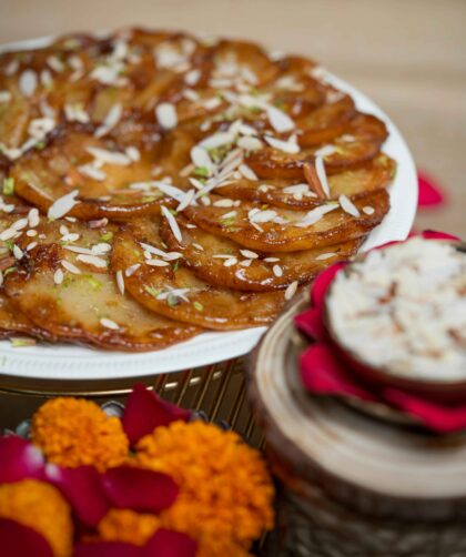 Bihari Pua served on a white plate