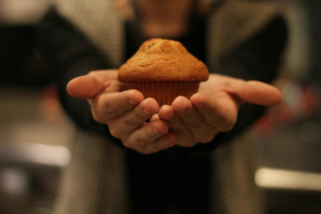 Zucchini Muffin in a hand