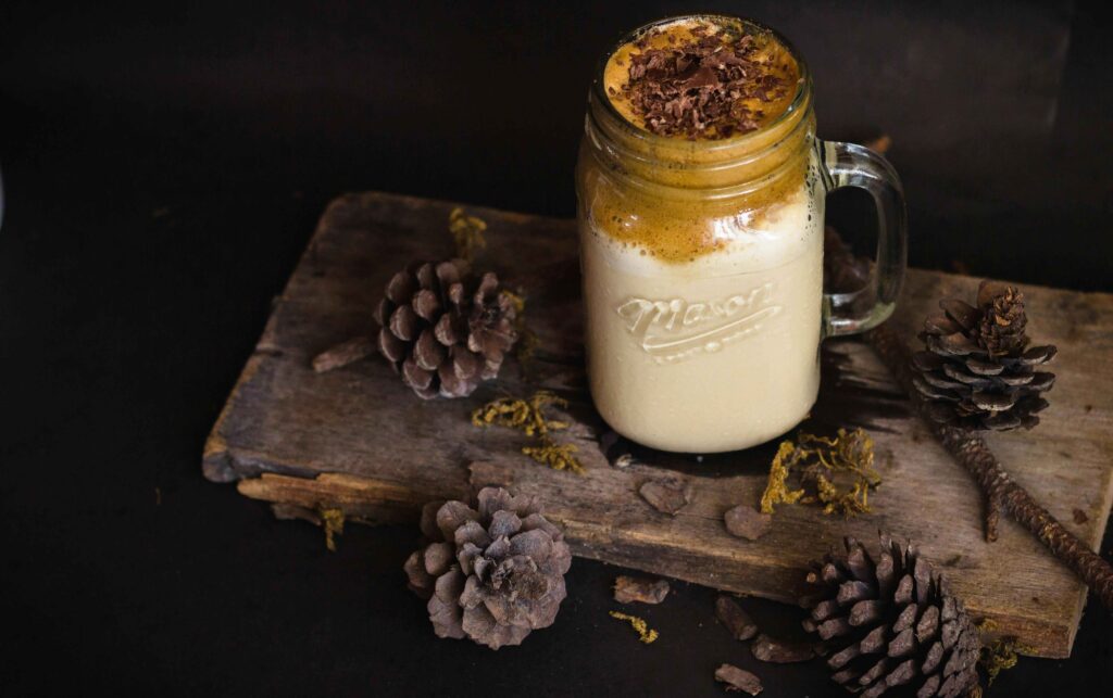 Banana Mousse served in a jar