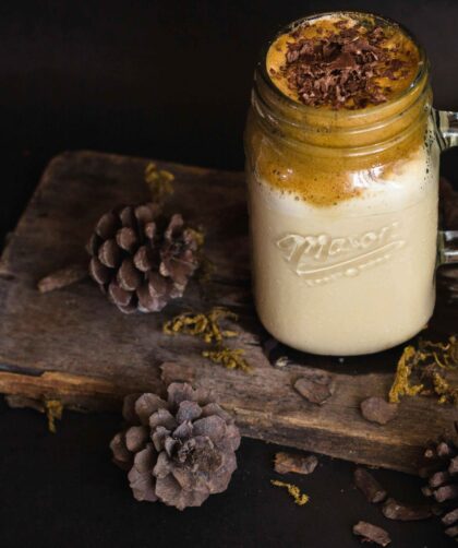 Banana Mousse served in a jar