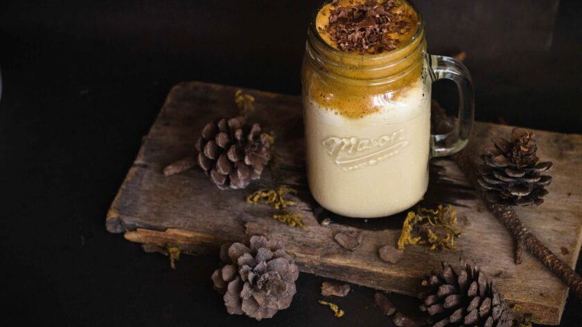 Banana Mousse served in a jar