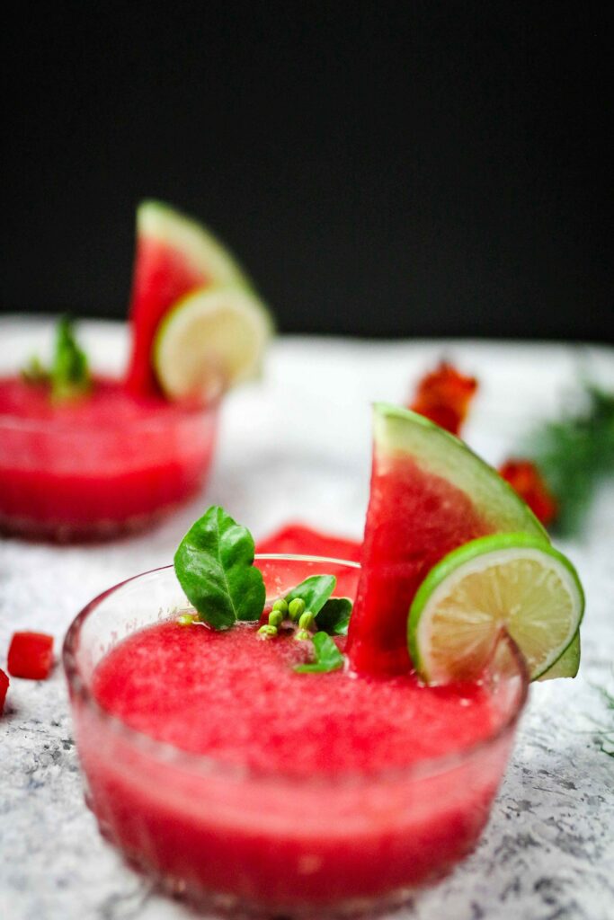 Watermelon Soup served in a bowl