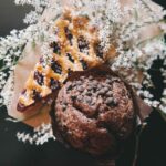 Chocolate Chip Muffin served with a waffle