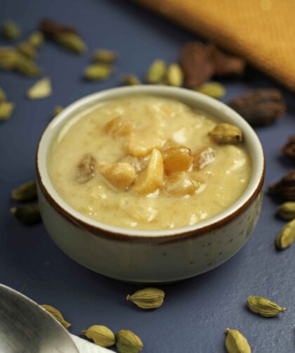 Gur ki Kheer served in a bowl