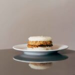 Rice Burger served on a white plate