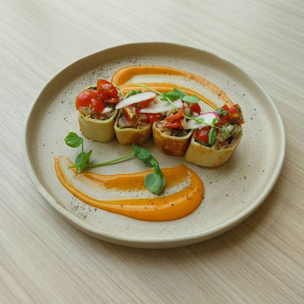 Baked Tuna Stuffed Pepper served on a plate