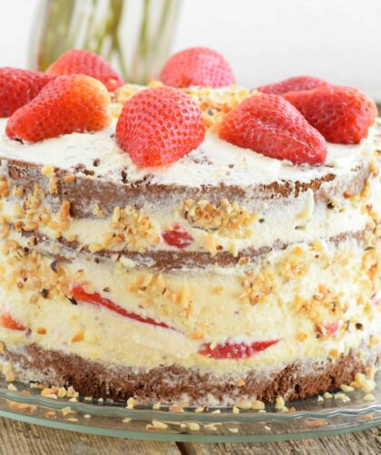 Butterscotch cake served on a plate